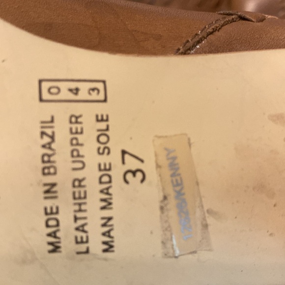 Vintage Bronx Y2K Knee High Boots Stack Heel Tan Tooled Leather Western Cowboy - Picture 10 of 10